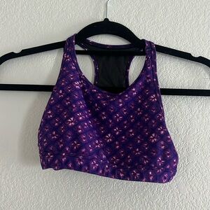 Purple sports bra